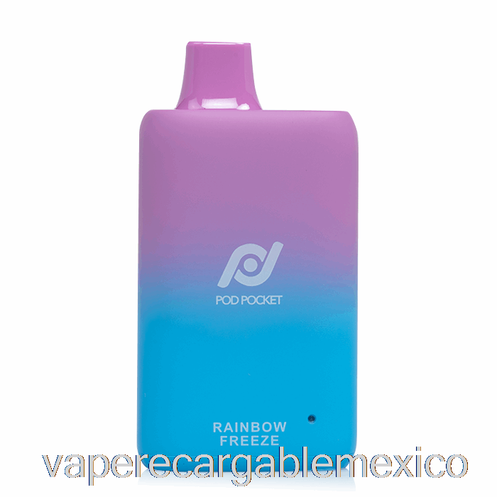 Vape Recargable Pod Pocket 7500 0% Cero Nicotina Desechable Arco Iris Congelado